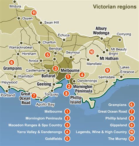 whereis directions vic|tourist map of victoria australia.